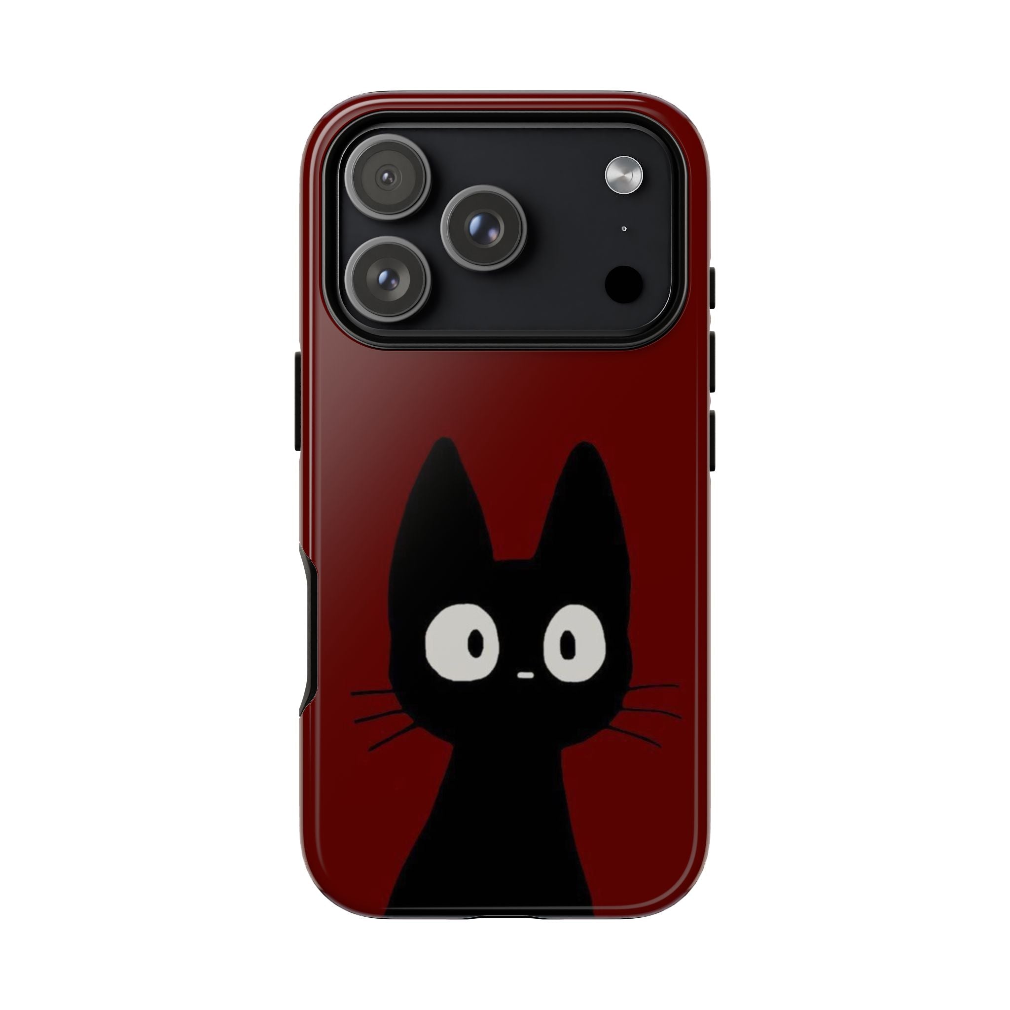 Black Cat Phone Case — Cute Kawaii Cat iPhone Cover ("Tough Cases")