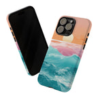 Sunset Ocean Tough Phone Case — Pastel Waves iPhone Cover