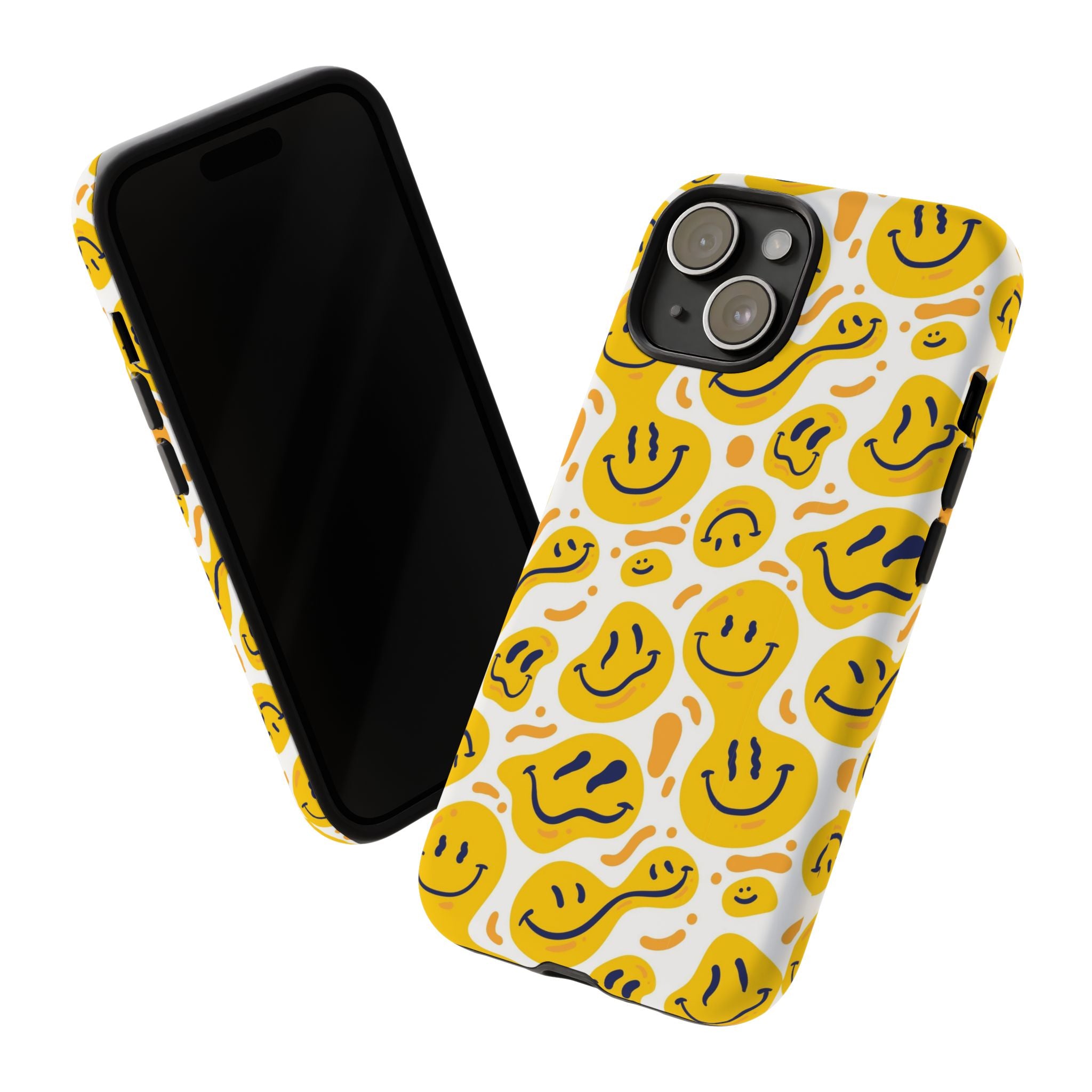 Smiley Melt Phone Case — Yellow Happy Face Protective Cover