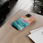 Sunset Ocean Tough Phone Case — Pastel Waves iPhone Cover