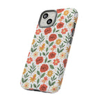Floral Rose Pattern Tough Phone Case — Durable Garden-Inspired Protection