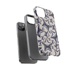 Star Sketch Tough Phone Case — Black & White Doodle Stars Protective Cover