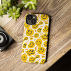 Smiley Melt Phone Case — Yellow Happy Face Protective Cover