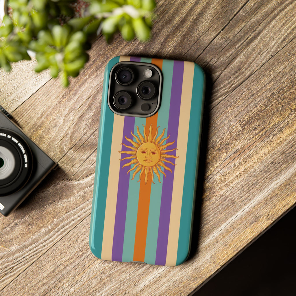 Retro Sun Stripe Tough Phone Case