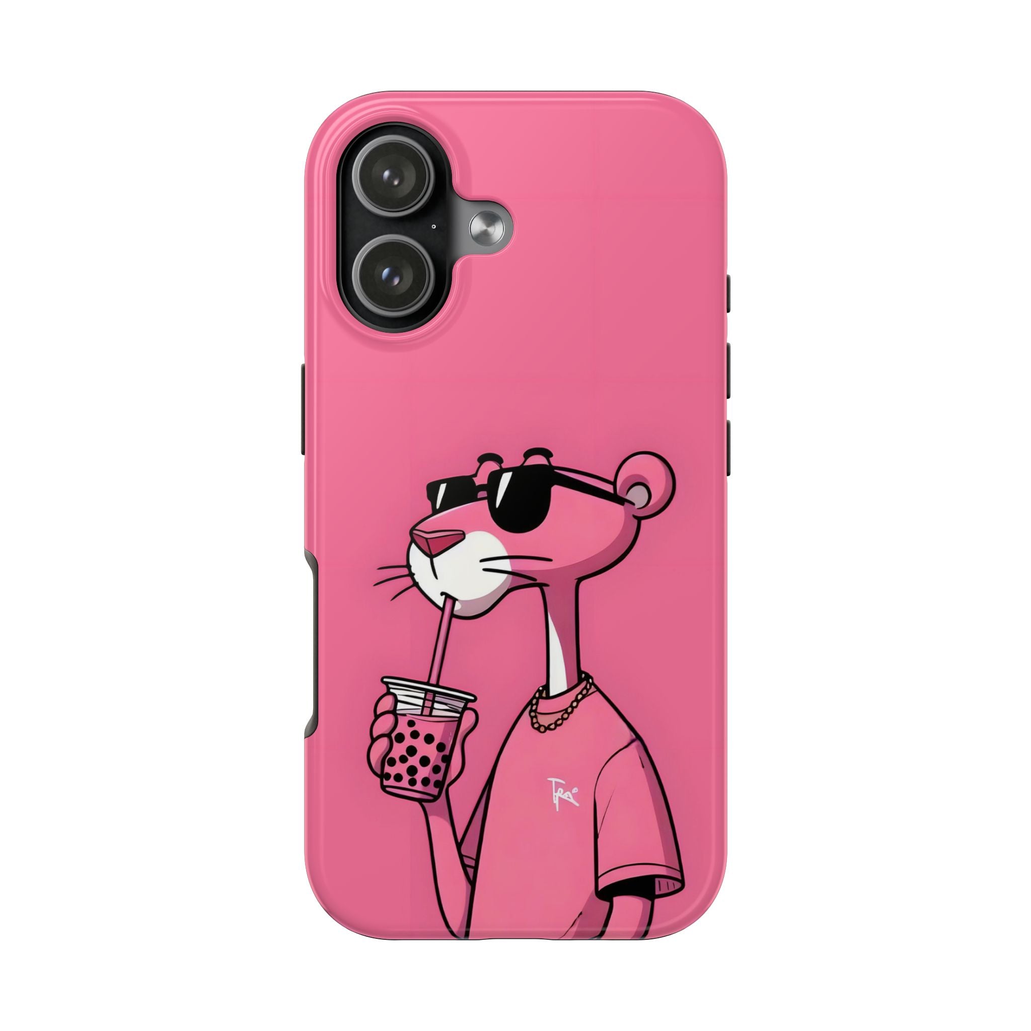 Pink Panther Bubble Tea Phone Case — Tough Protective iPhone Cover
