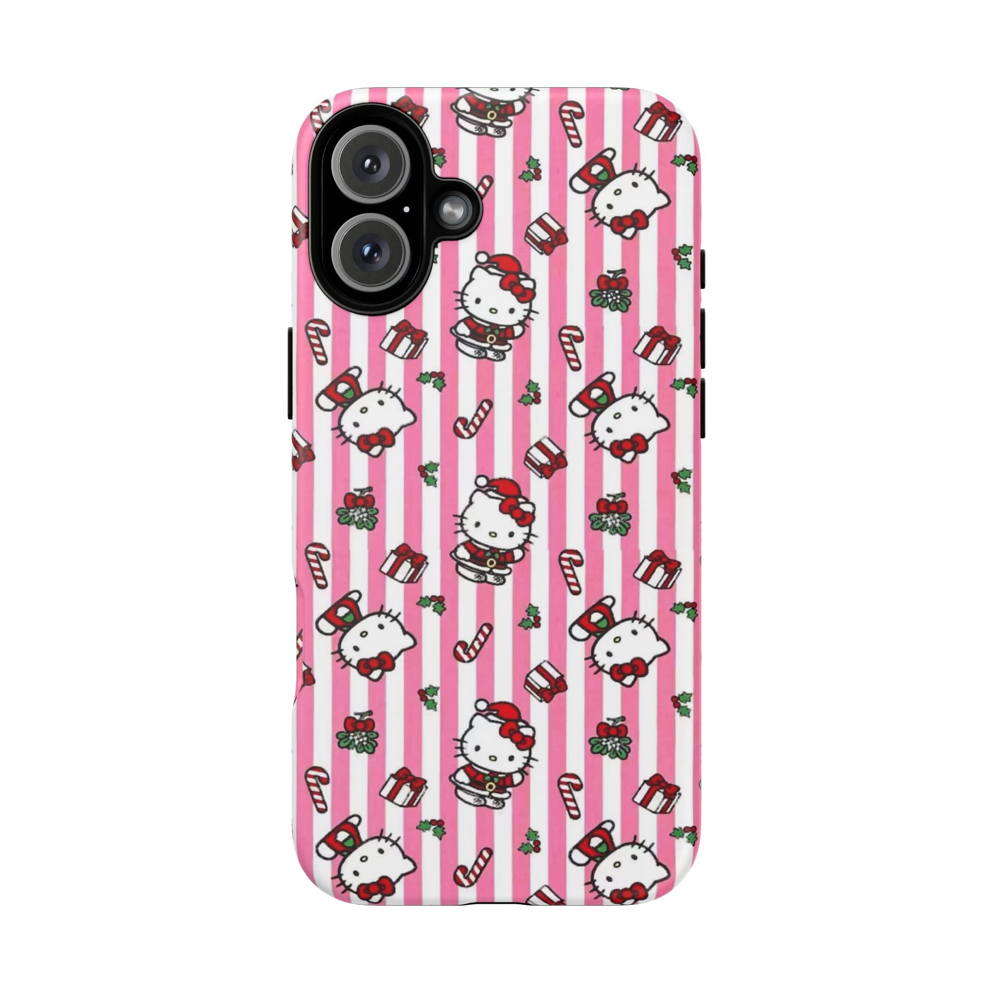 Hello Kitty Pink Holiday Phone Case — Cute Candy Cane & Gift iPhone Cover