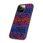 Gradient Leopard Tough Phone Case — Rainbow Animal Print iPhone Cover