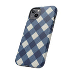 Blue Buffalo Plaid Tough Phone Case — Durable Protective iPhone Cover