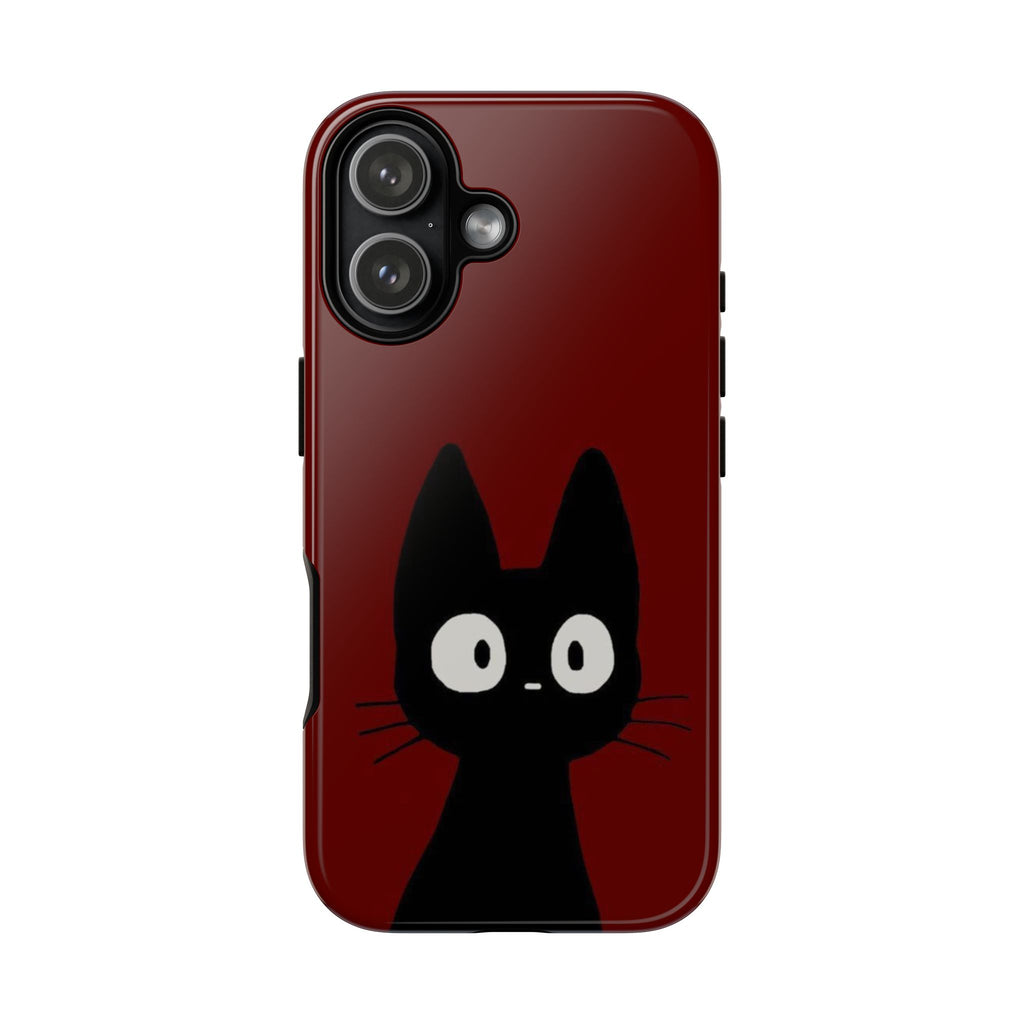 Black Cat Phone Case — Cute Kawaii Cat iPhone Cover ("Tough Cases")