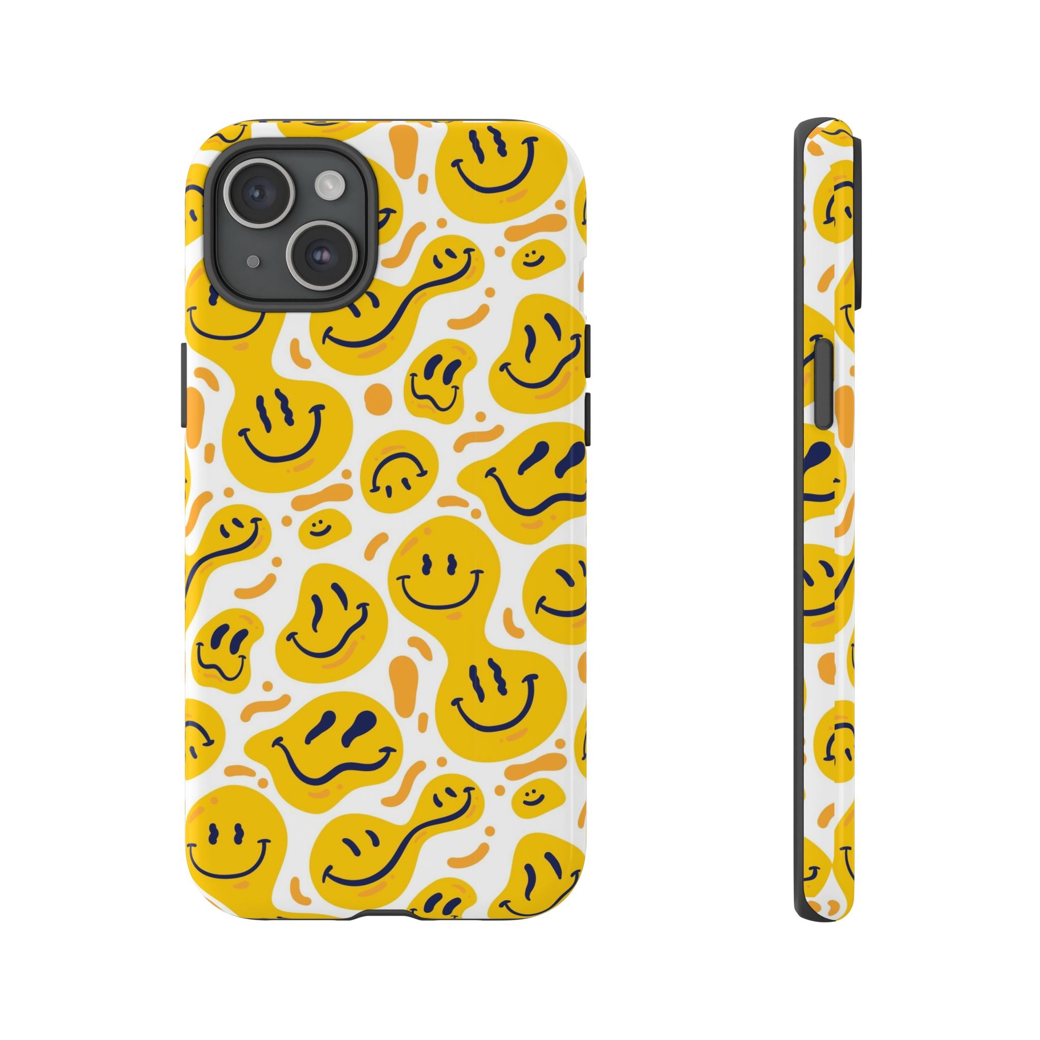 Smiley Melt Phone Case — Yellow Happy Face Protective Cover