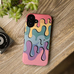 Color Drip Phone Case – Pastel Melting Art Protective Cover