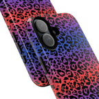 Gradient Leopard Tough Phone Case — Rainbow Animal Print iPhone Cover