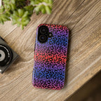 Gradient Leopard Tough Phone Case — Rainbow Animal Print iPhone Cover