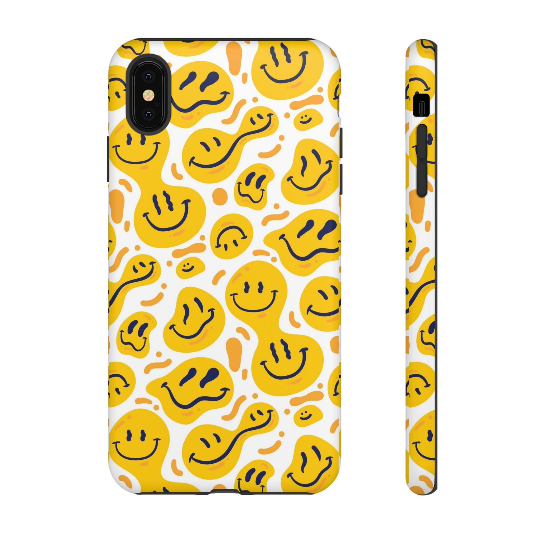 Smiley Melt Phone Case — Yellow Happy Face Protective Cover
