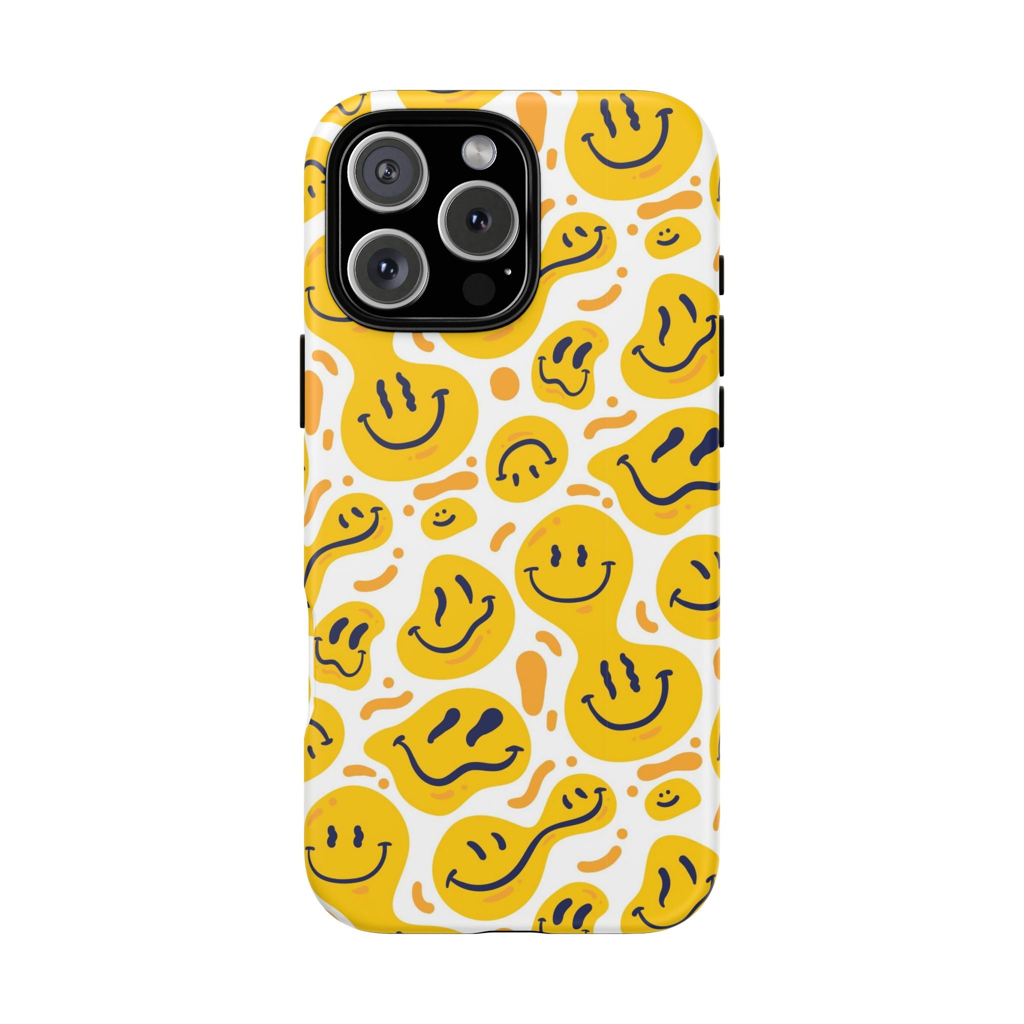 Smiley Melt Phone Case — Yellow Happy Face Protective Cover