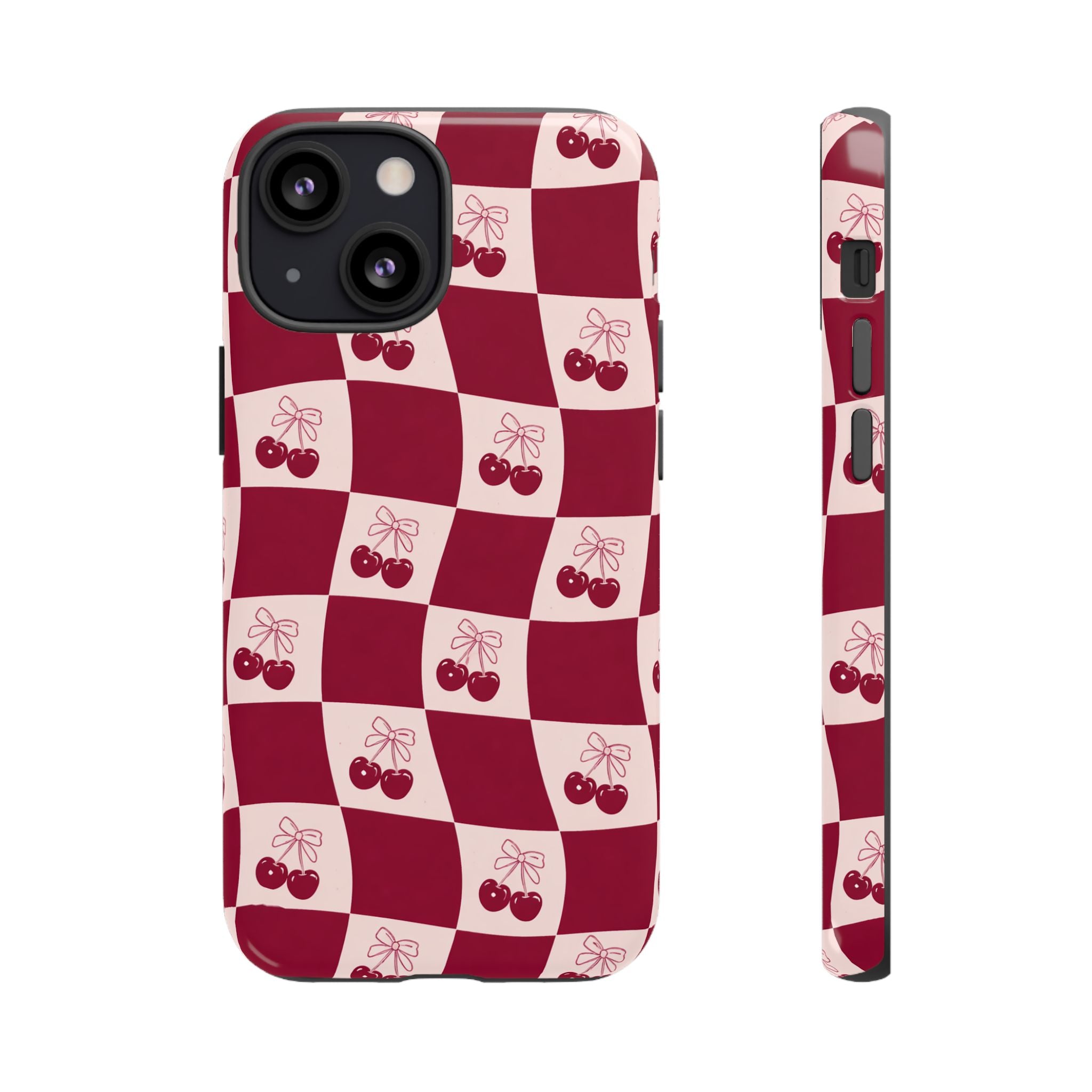 Cherry Checkerboard Tough Phone Case