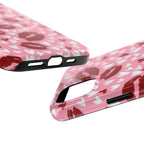 Pink Kiss Hearts Tough Phone Case — Cute Valentine Protective Phone Cover