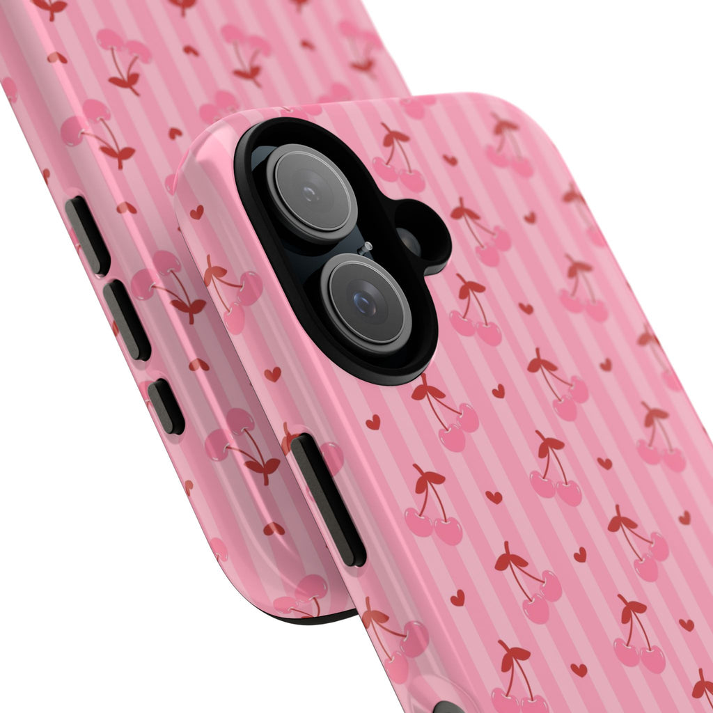 Pink Cherry Pattern Tough Phone Case