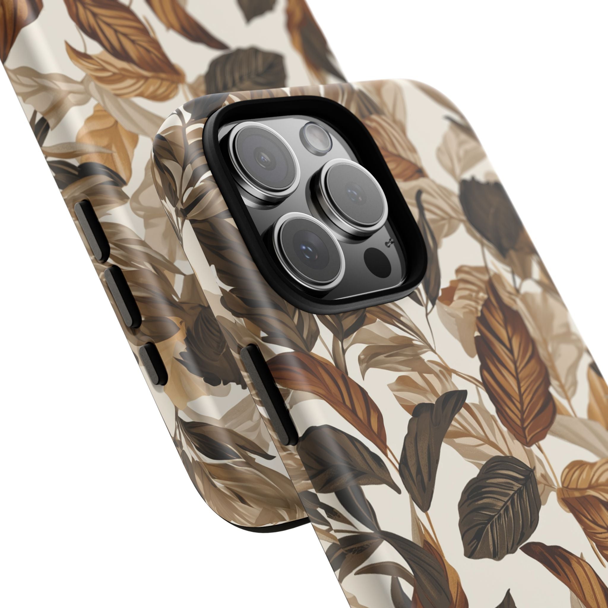 Autumn Leaves Phone Case — Brown Botanical Tough Case