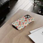 Floral Rose Pattern Tough Phone Case — Durable Garden-Inspired Protection