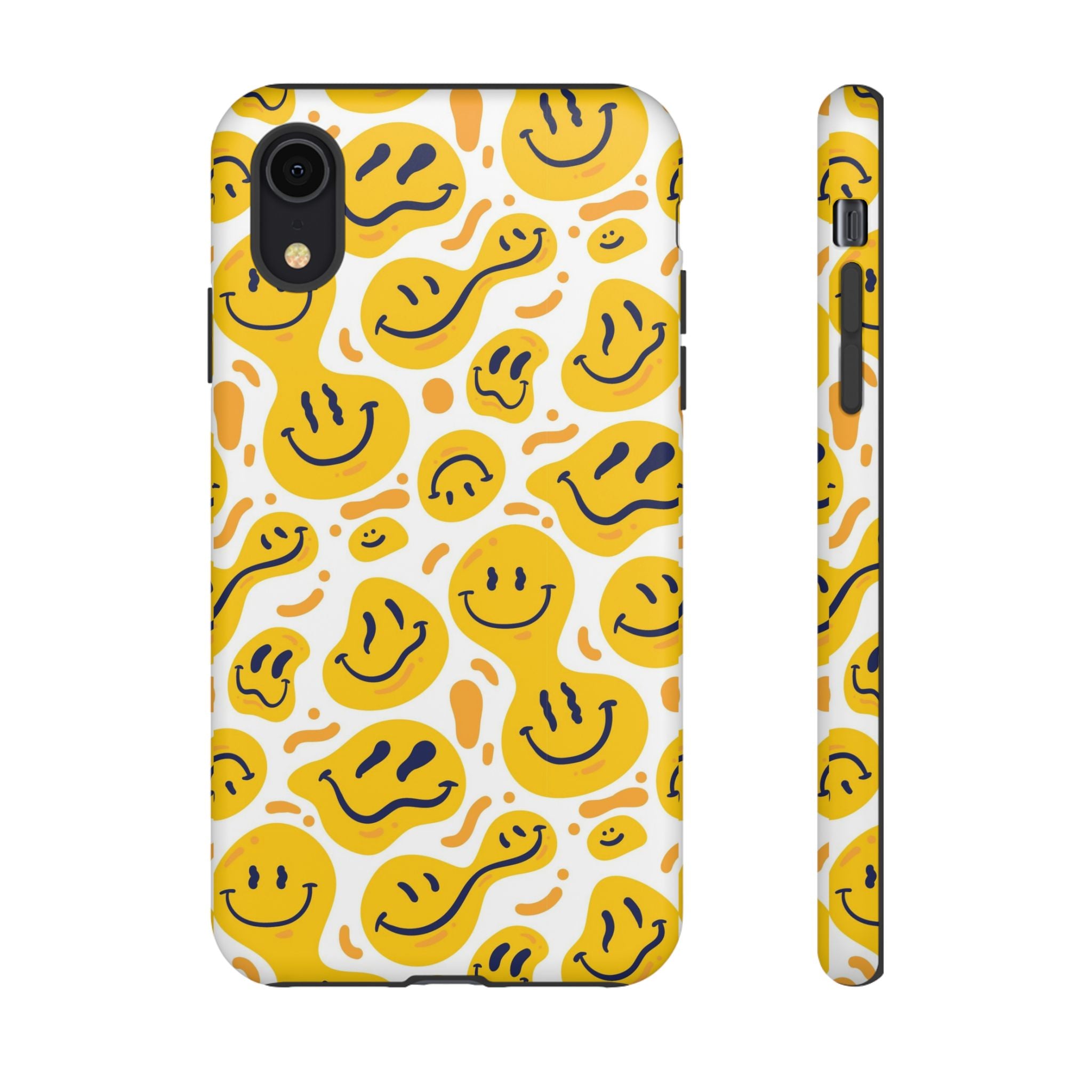 Smiley Melt Phone Case — Yellow Happy Face Protective Cover