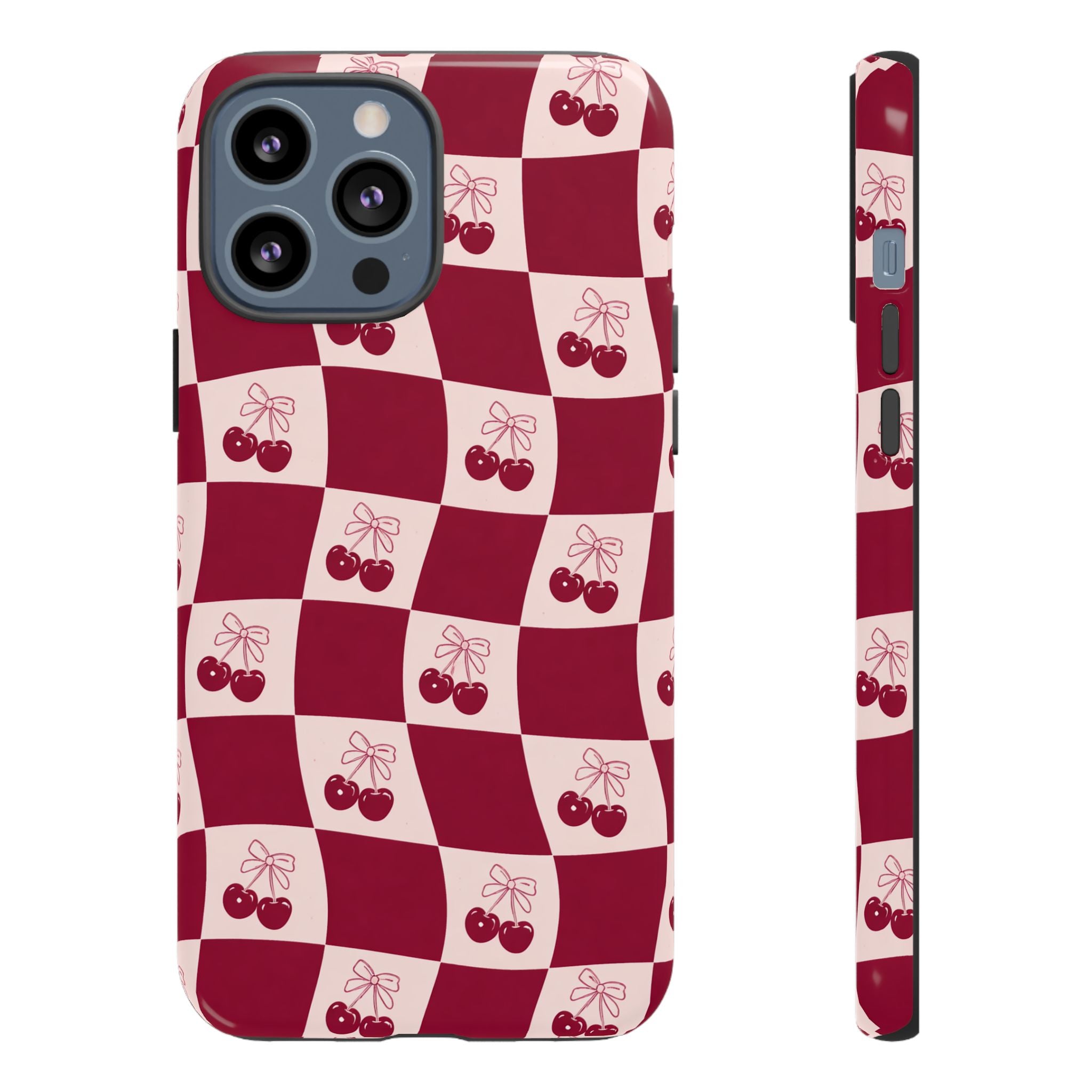 Cherry Checkerboard Tough Phone Case