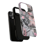 New York Collage Phone Case — Pink Retro Statue of Liberty Design