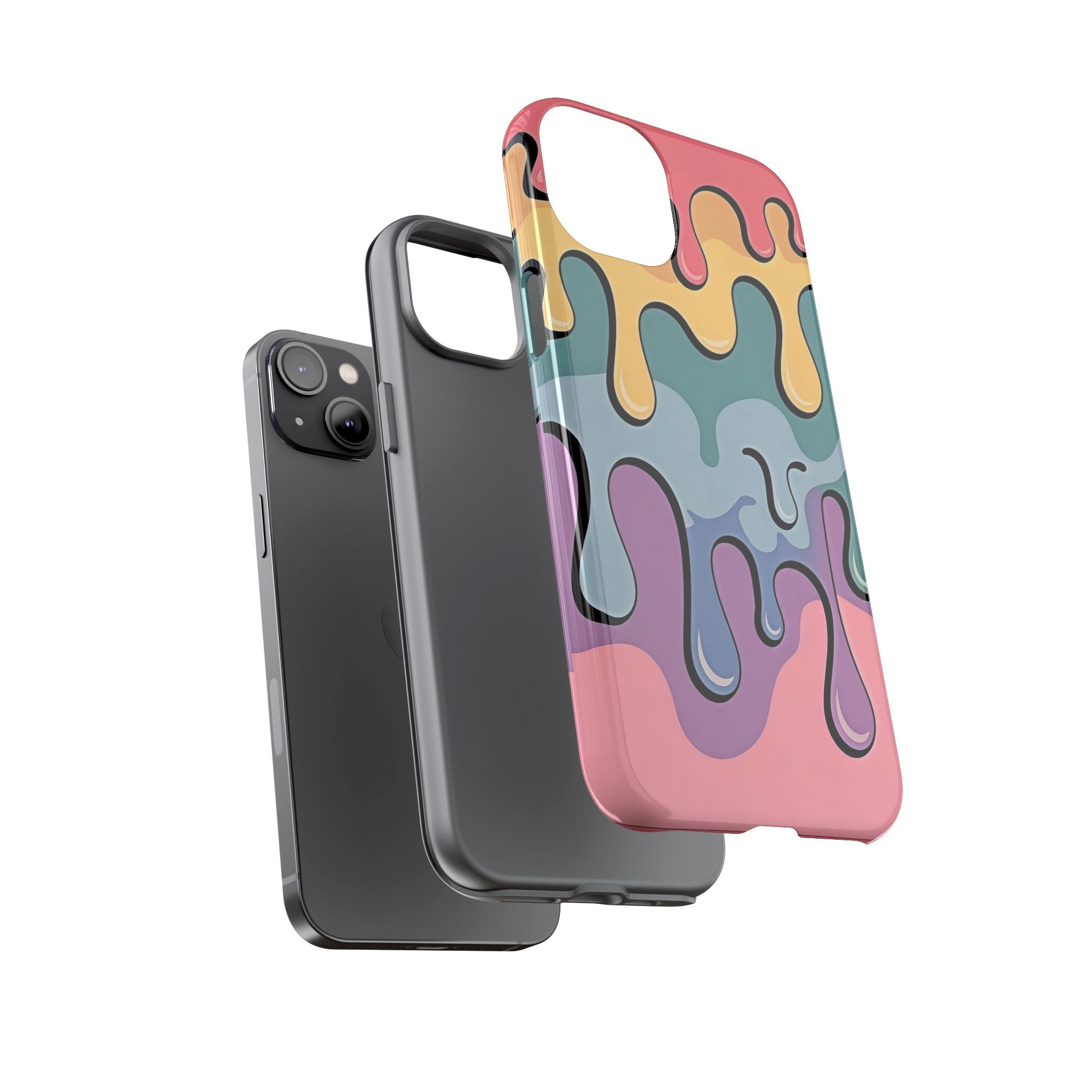 Color Drip Phone Case – Pastel Melting Art Protective Cover