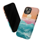 Sunset Ocean Tough Phone Case — Pastel Waves iPhone Cover