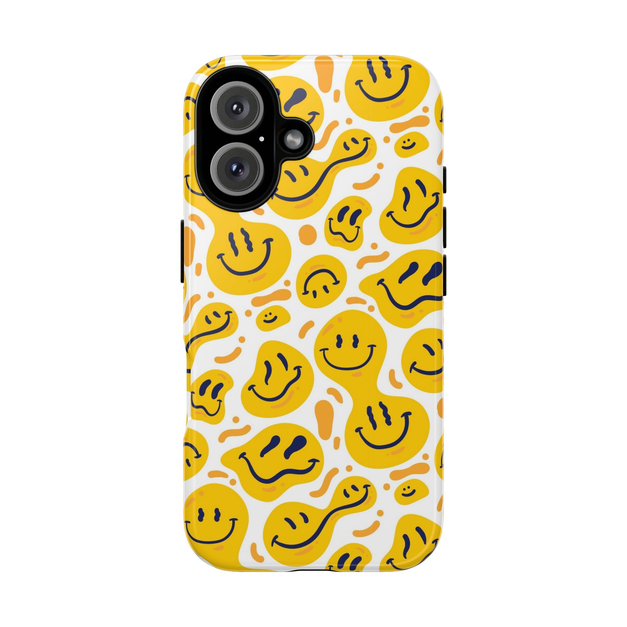 Smiley Melt Phone Case — Yellow Happy Face Protective Cover