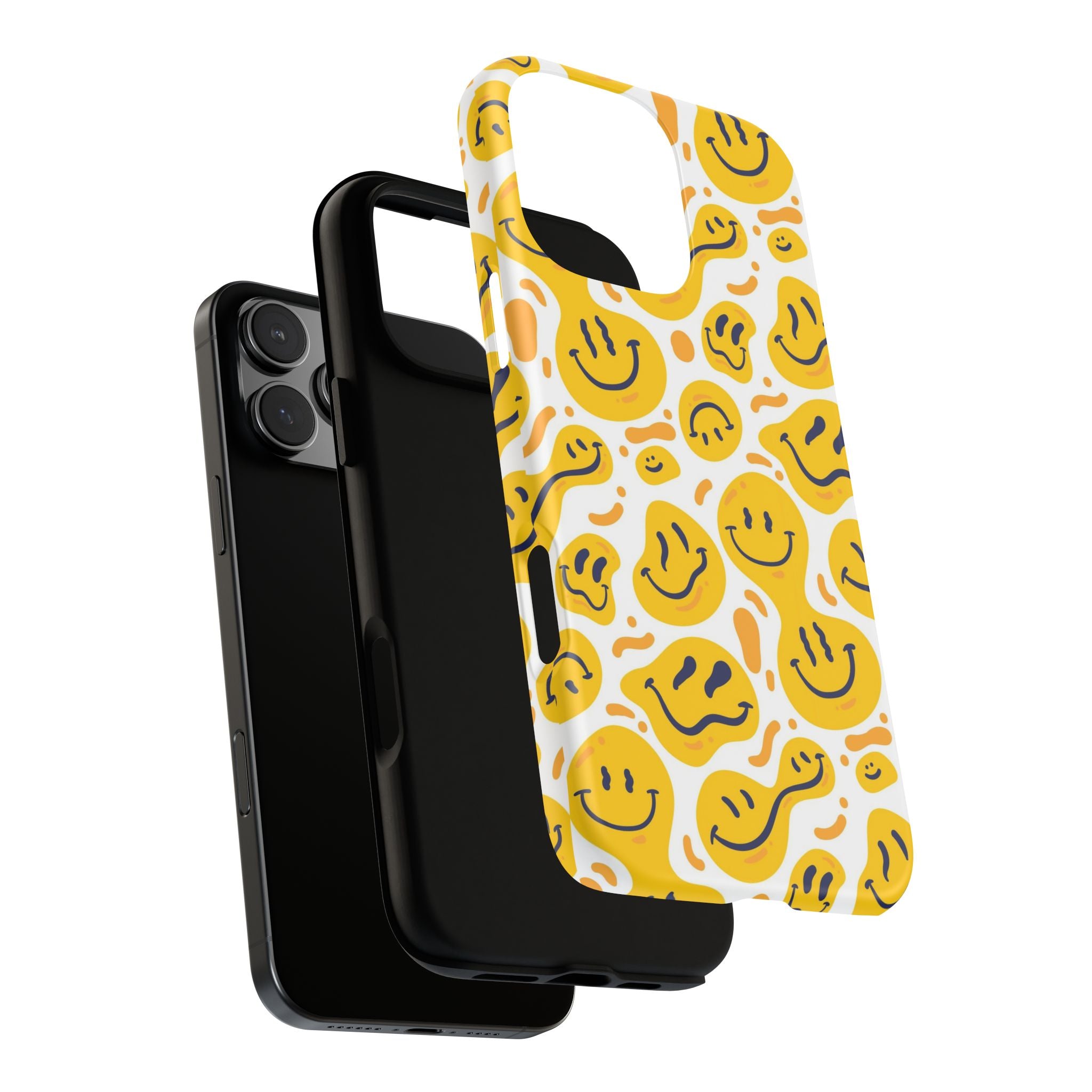 Smiley Melt Phone Case — Yellow Happy Face Protective Cover