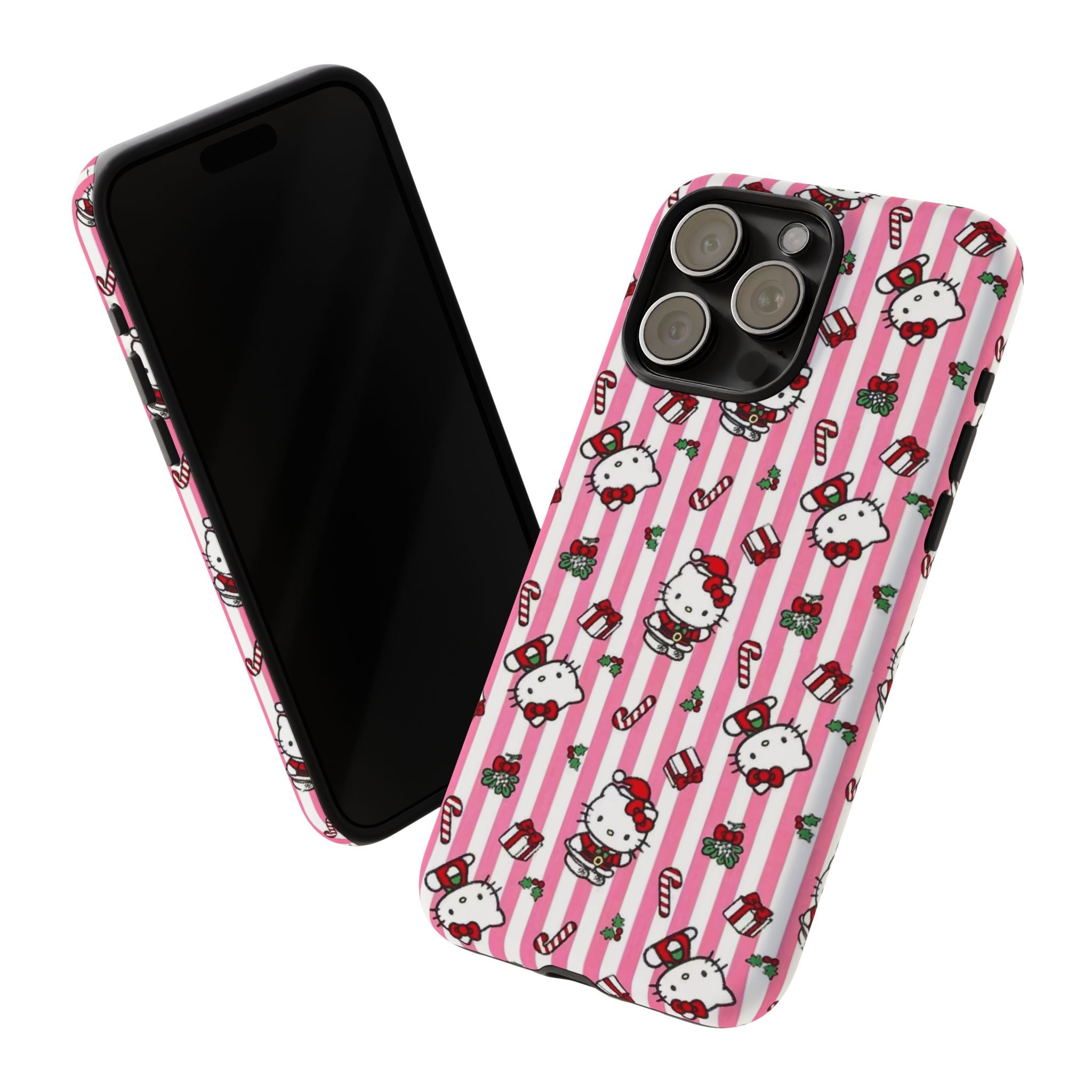 Hello Kitty Pink Holiday Phone Case — Cute Candy Cane & Gift iPhone Cover