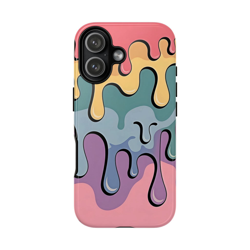 Color Drip Phone Case – Pastel Melting Art Protective Cover