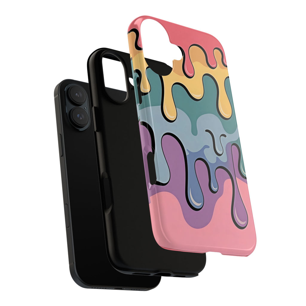 Color Drip Phone Case – Pastel Melting Art Protective Cover