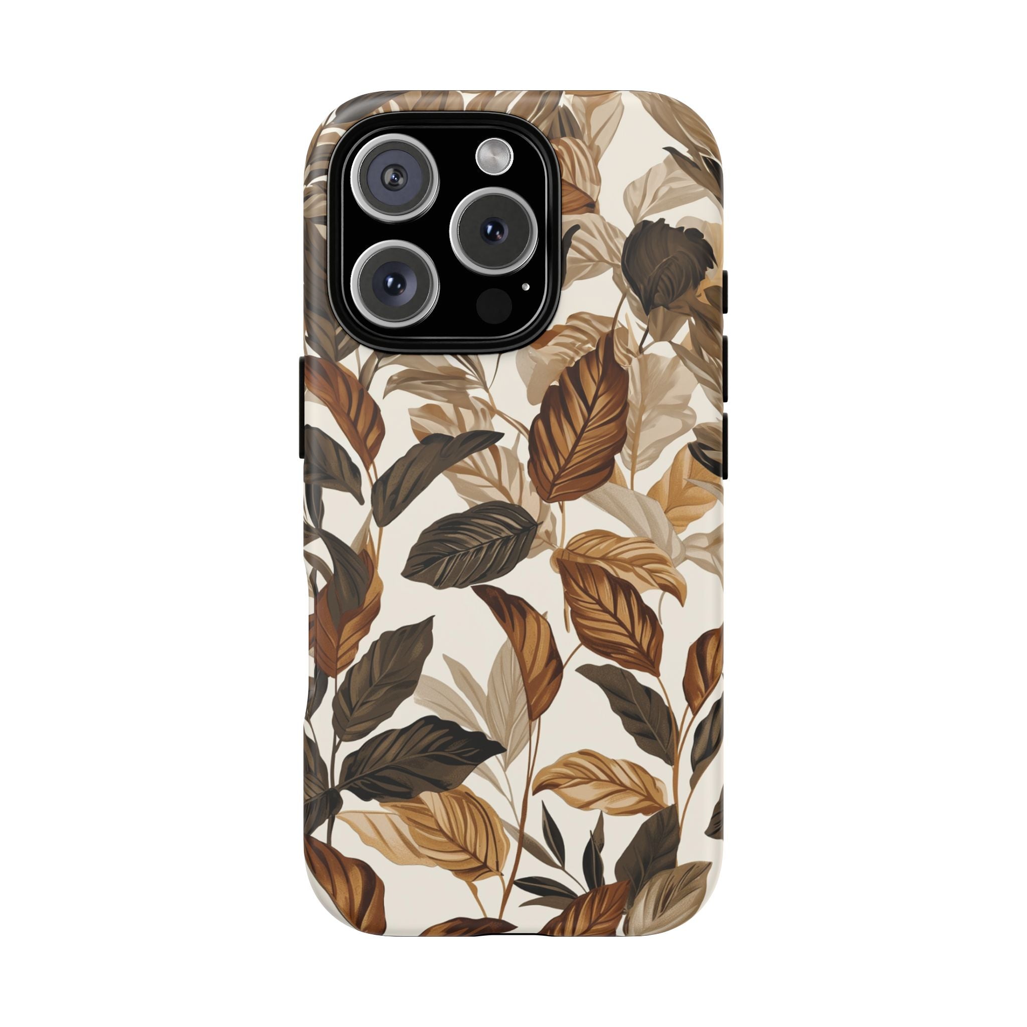 Autumn Leaves Phone Case — Brown Botanical Tough Case