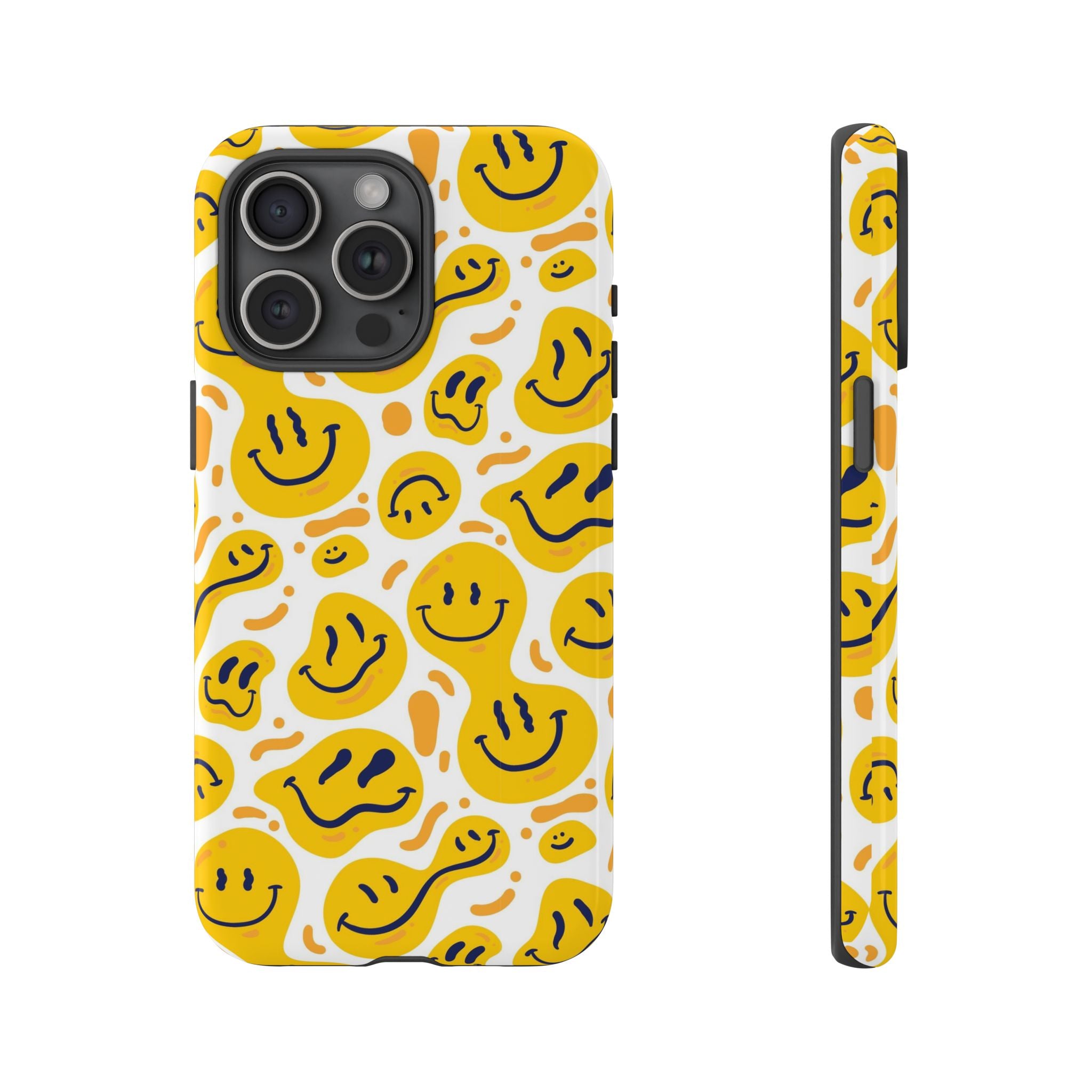 Smiley Melt Phone Case — Yellow Happy Face Protective Cover