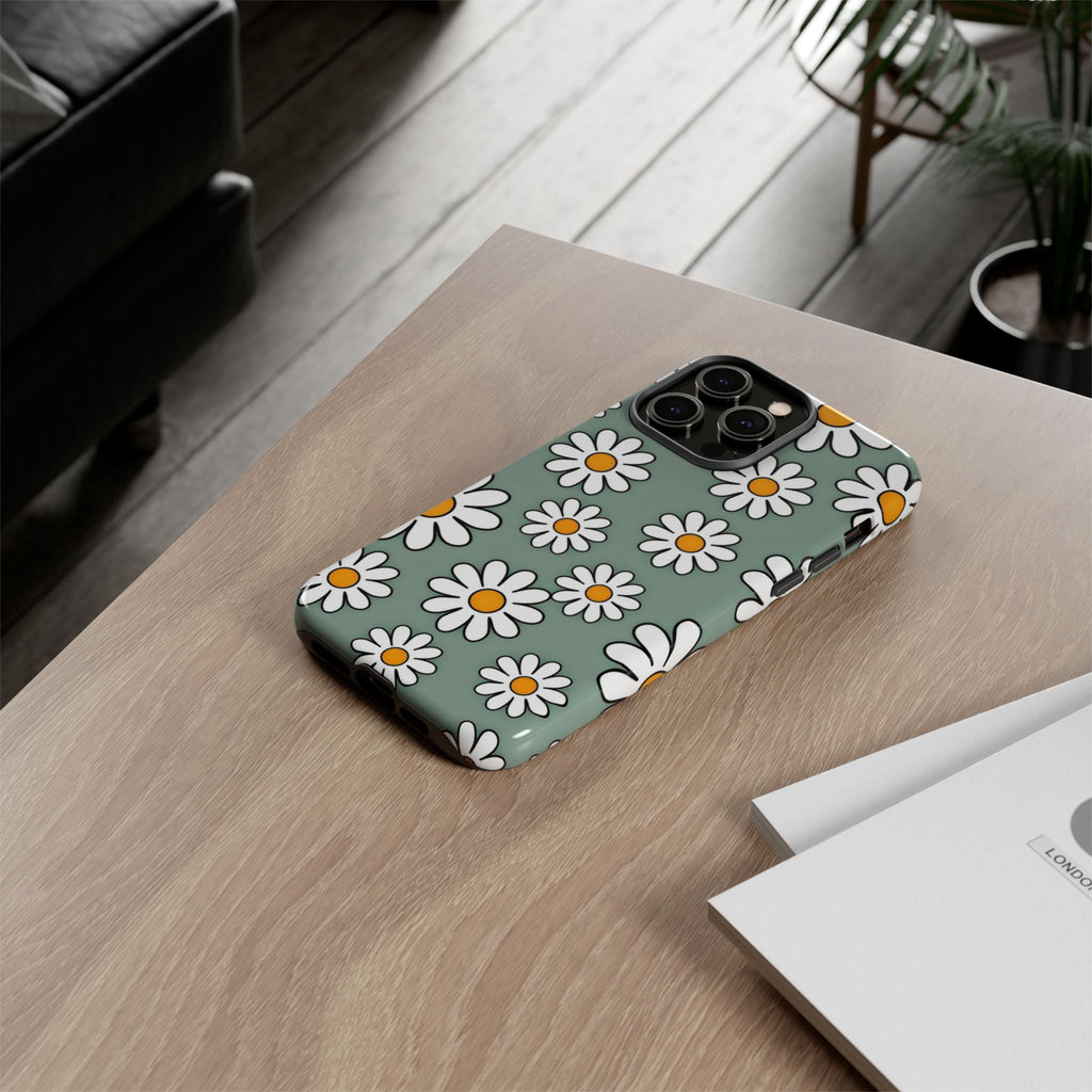 Flower Checkerboard Phone Case