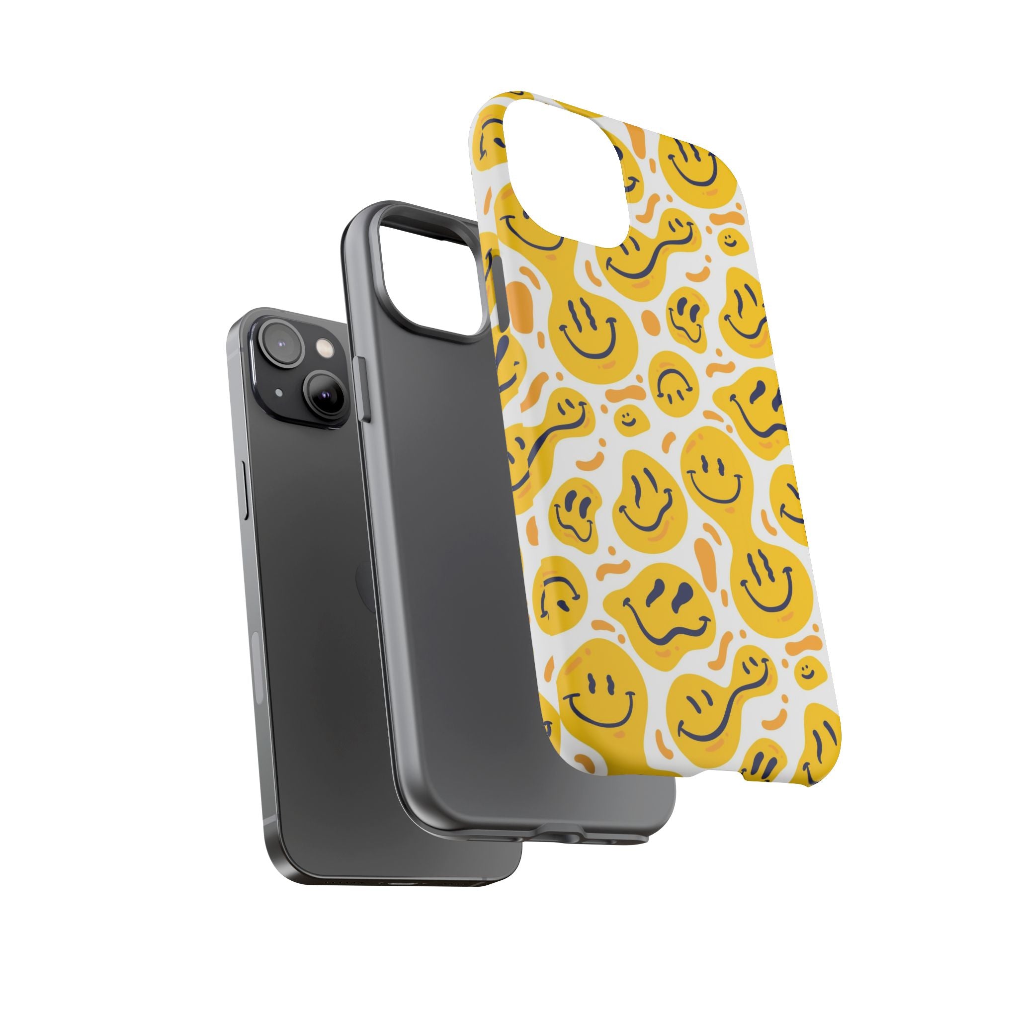 Smiley Melt Phone Case — Yellow Happy Face Protective Cover