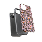 Pink Leopard Print Tough Phone Case — Durable Protective iPhone Cover