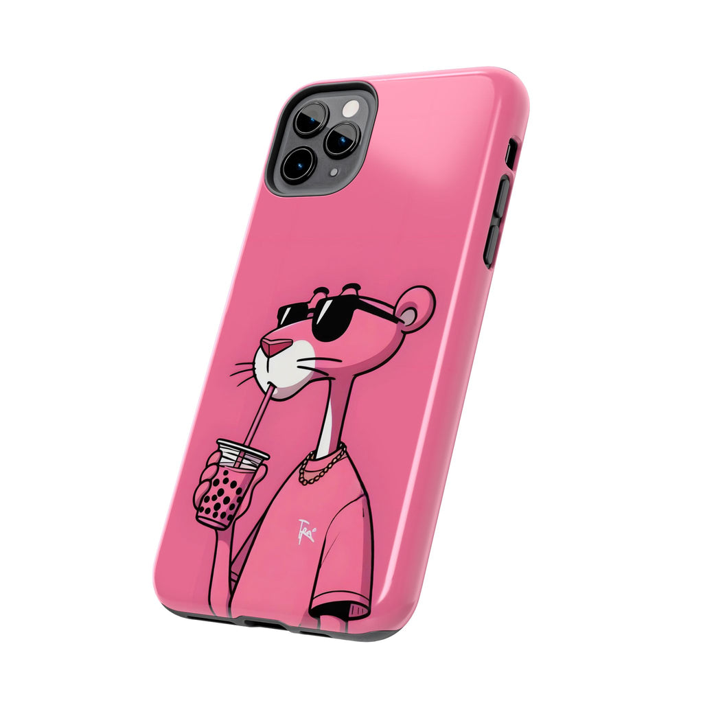 Pink Panther Bubble Tea Phone Case — Tough Protective iPhone Cover