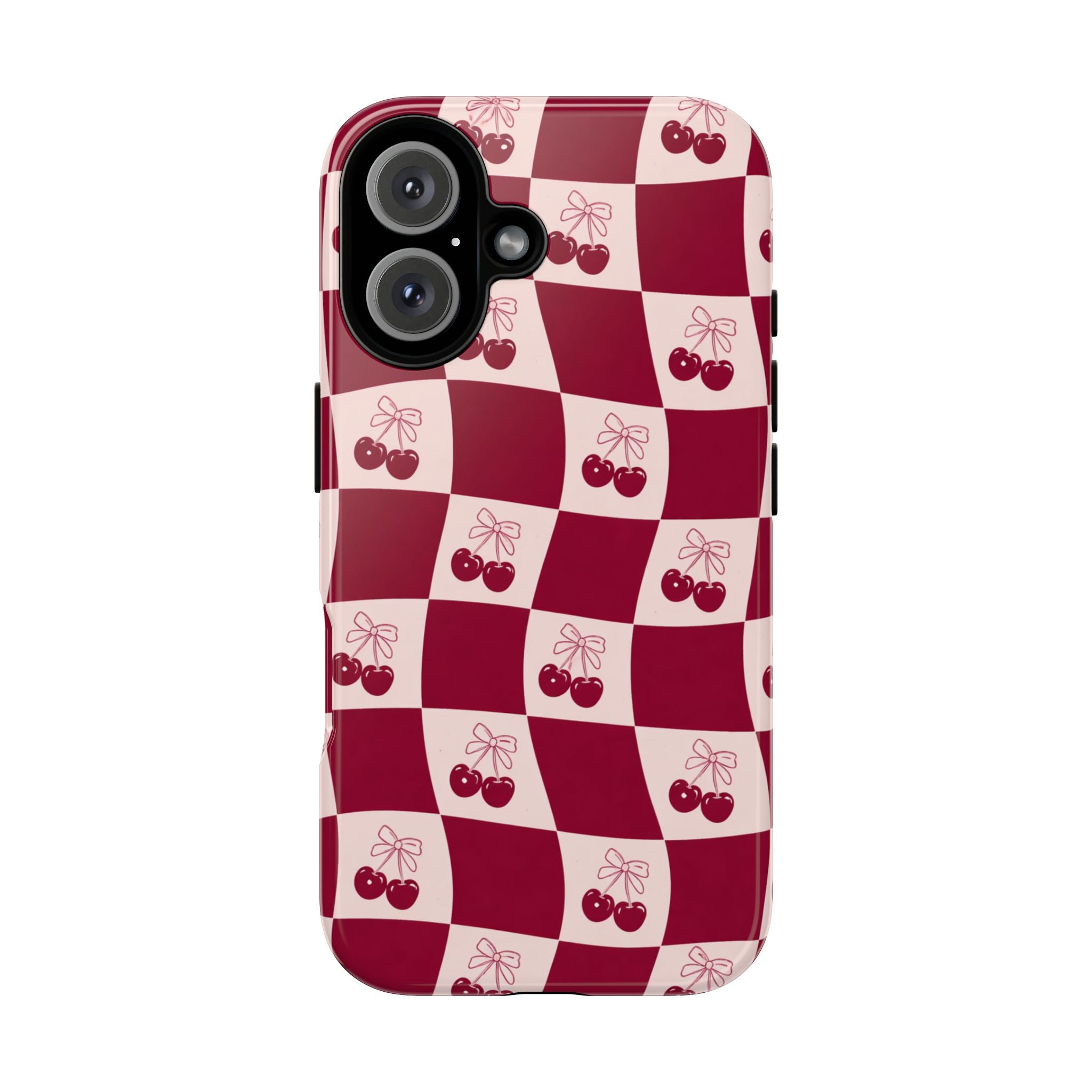 Cherry Checkerboard Tough Phone Case