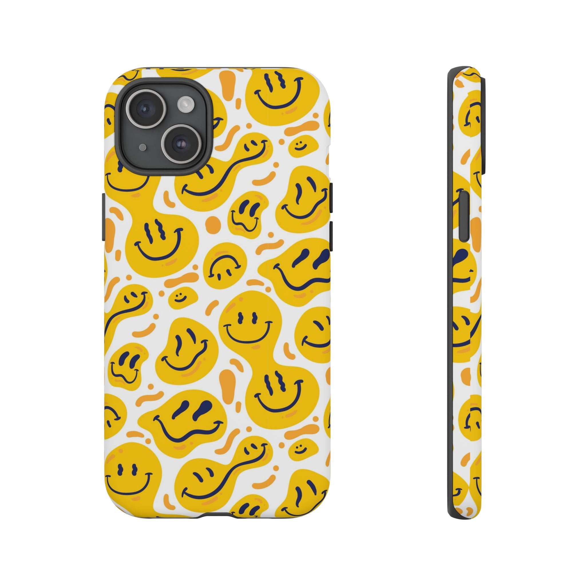 Smiley Melt Phone Case — Yellow Happy Face Protective Cover