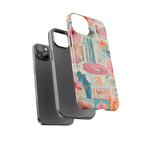 Tropical Surf Collage Phone Case — Vintage Hawaiian Floral & Surfboard Design