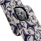 Star Sketch Tough Phone Case — Black & White Doodle Stars Protective Cover