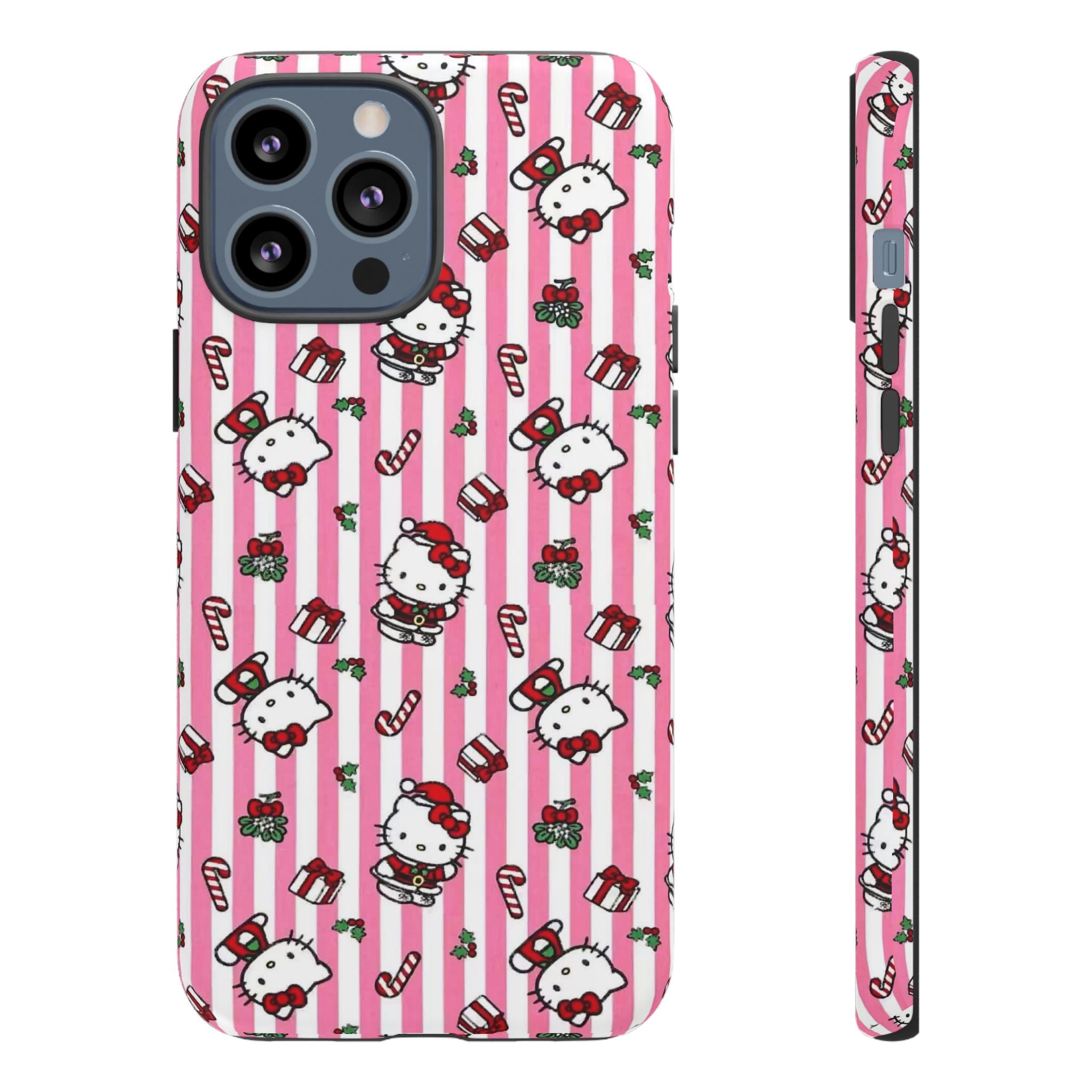 Hello Kitty Pink Holiday Phone Case — Cute Candy Cane & Gift iPhone Cover