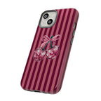 Cherry Disco Phone Case — Pink Striped Tough Case