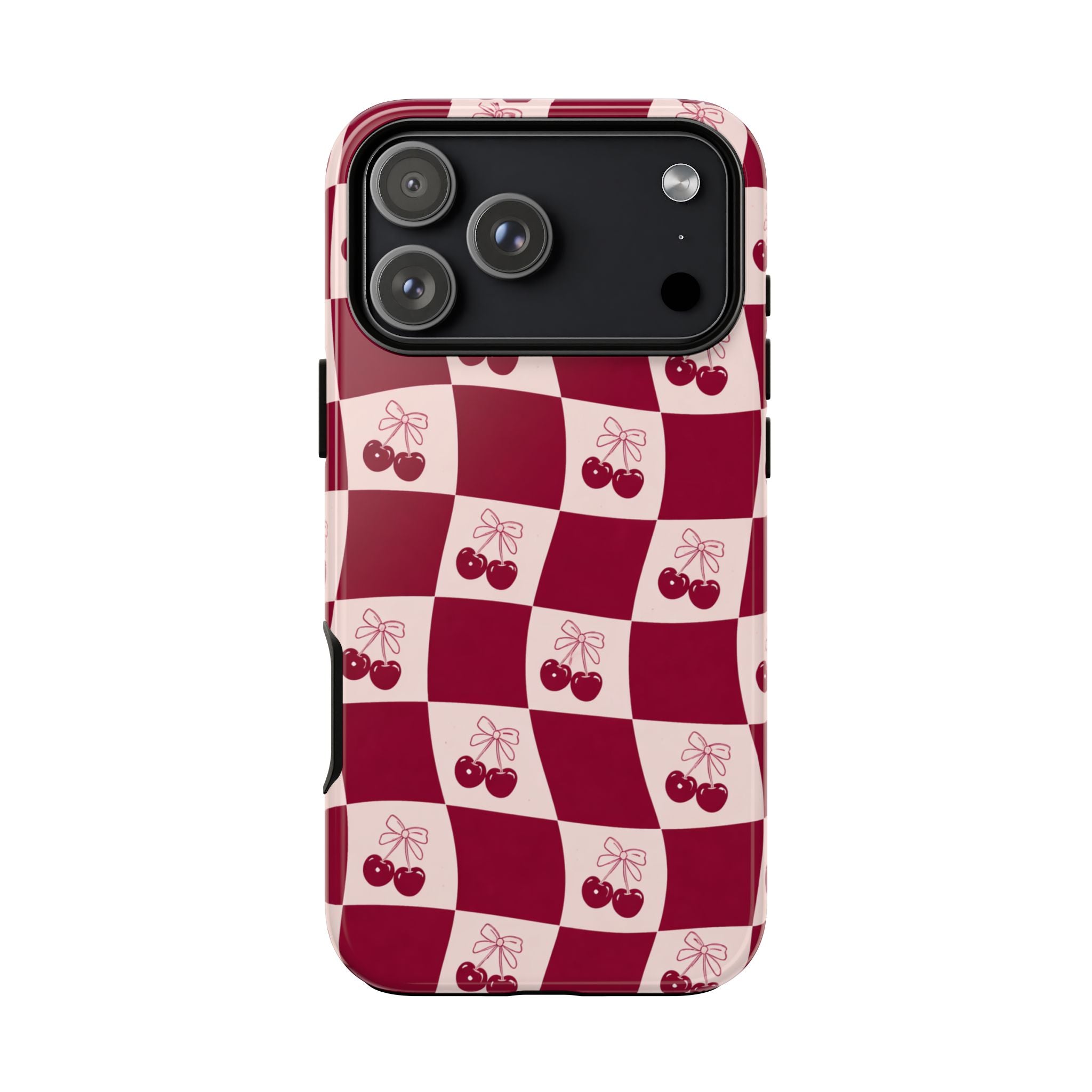 Cherry Checkerboard Tough Phone Case