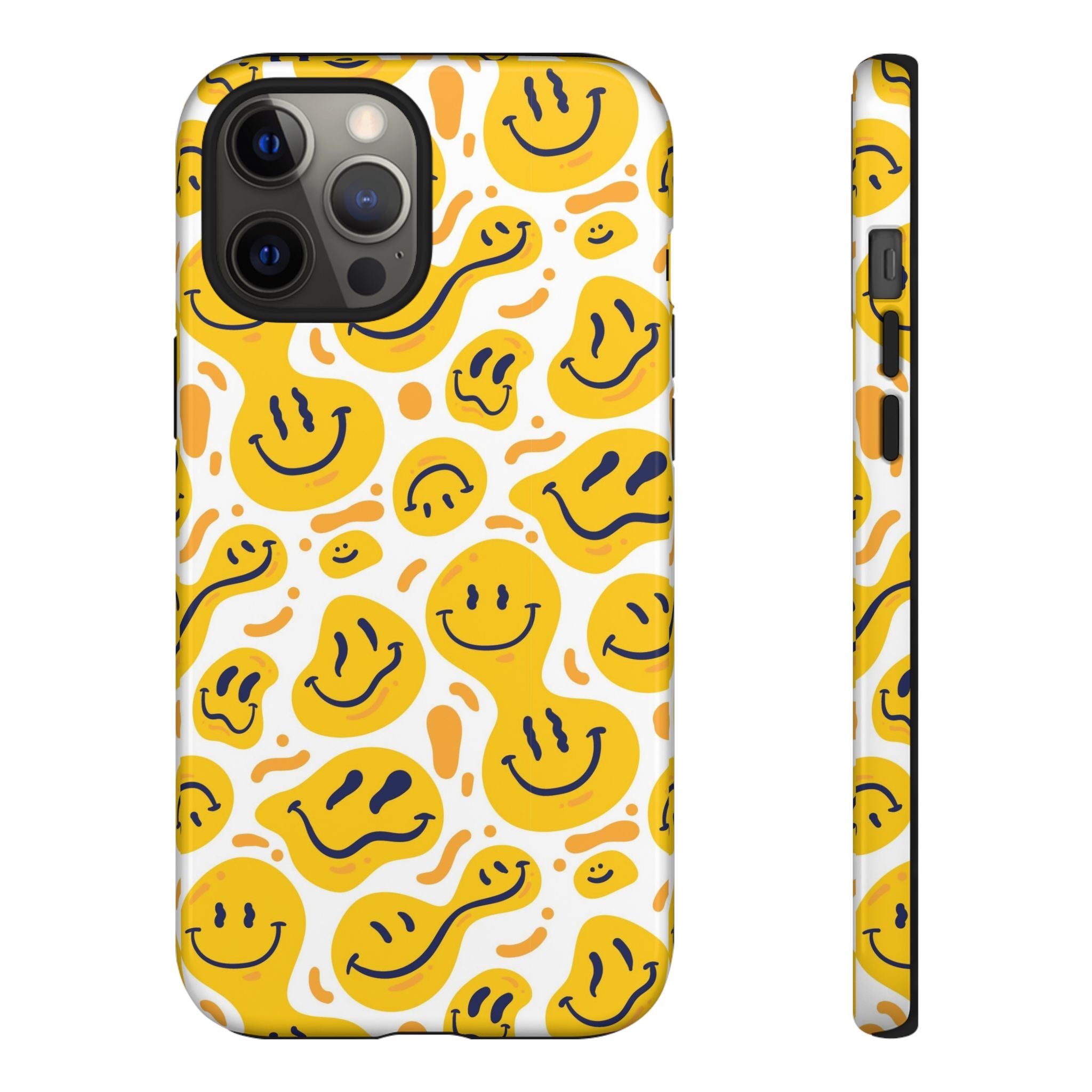 Smiley Melt Phone Case — Yellow Happy Face Protective Cover