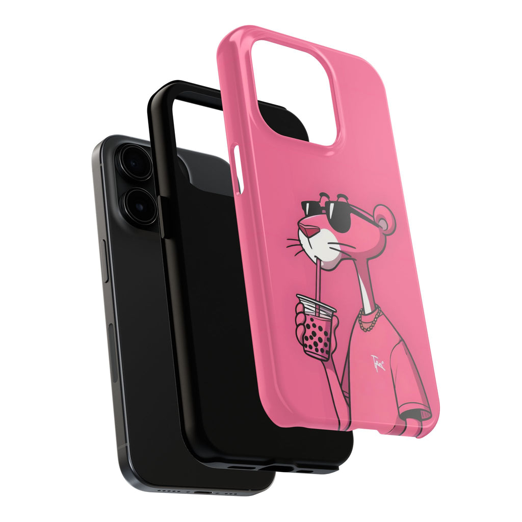 Pink Panther Bubble Tea Phone Case — Tough Protective iPhone Cover