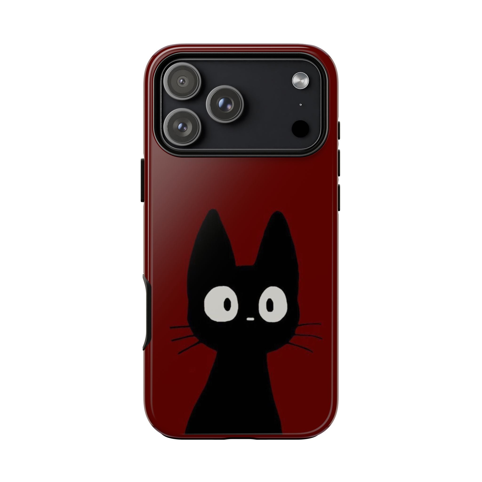 Black Cat Phone Case — Cute Kawaii Cat iPhone Cover ("Tough Cases")